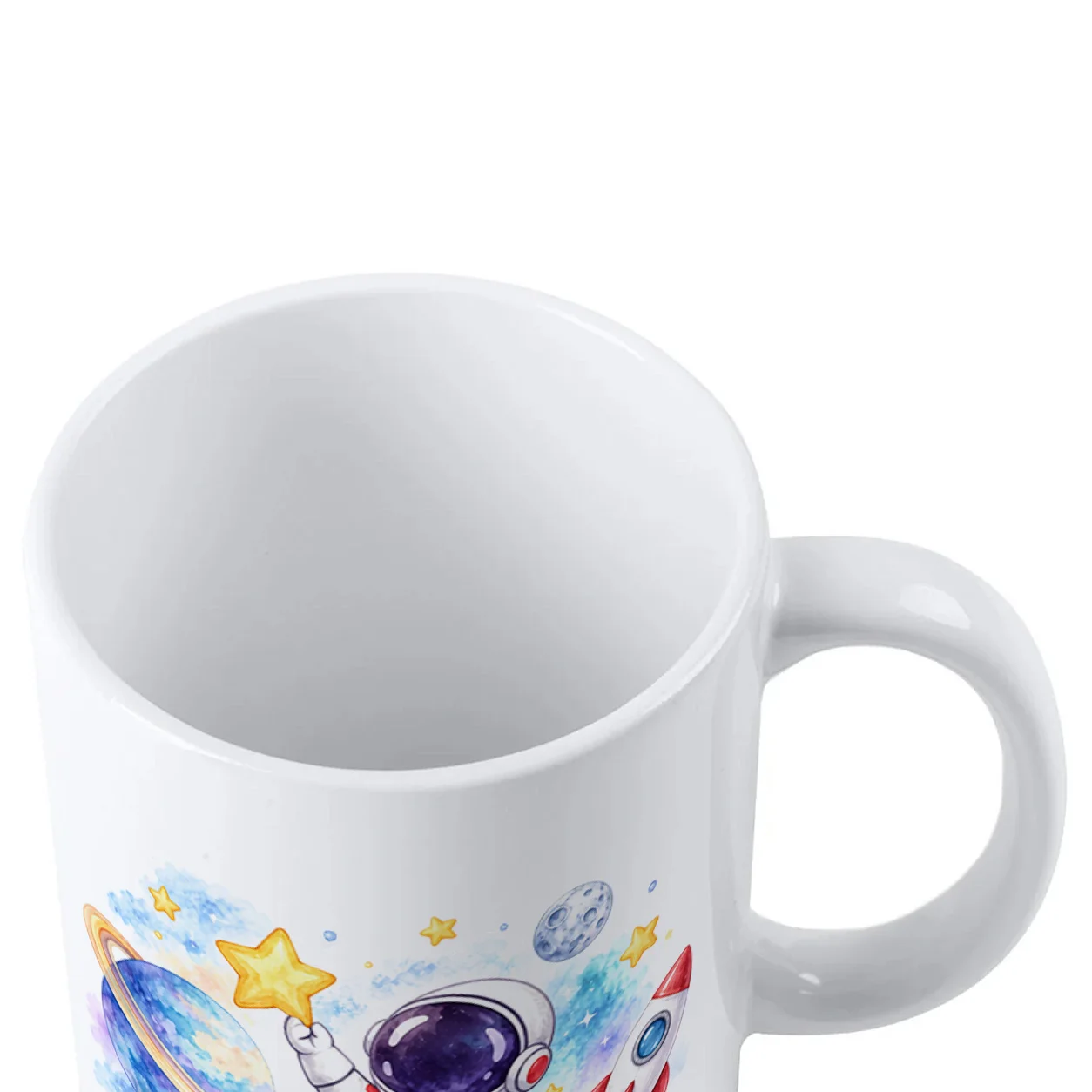 Cană ceramică personalizată cu nume – Explorator Spațial