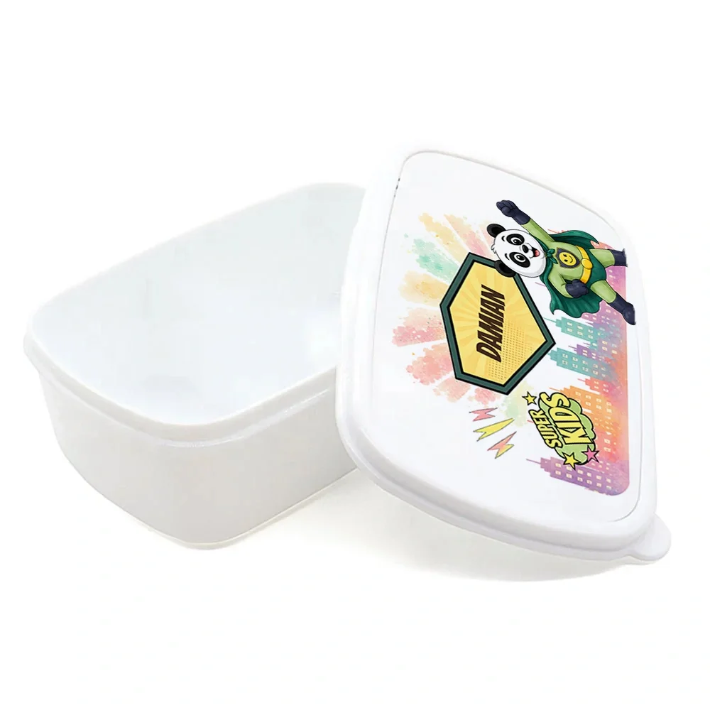 Cutie pentru prânz personalizată pentru copii Panda cel Poznaș - Super Kids