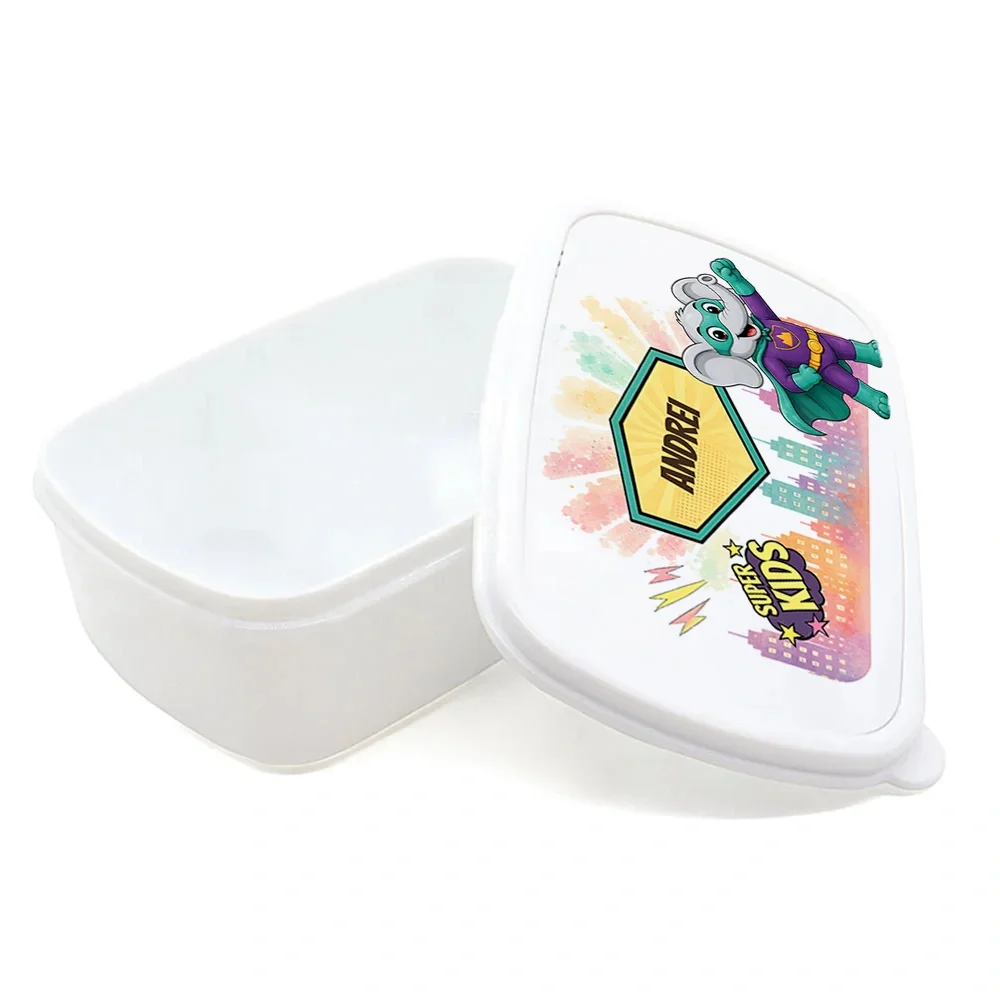 Cutie pentru prânz personalizată pentru copii Elefănțelul cel Puternic - Super Kids