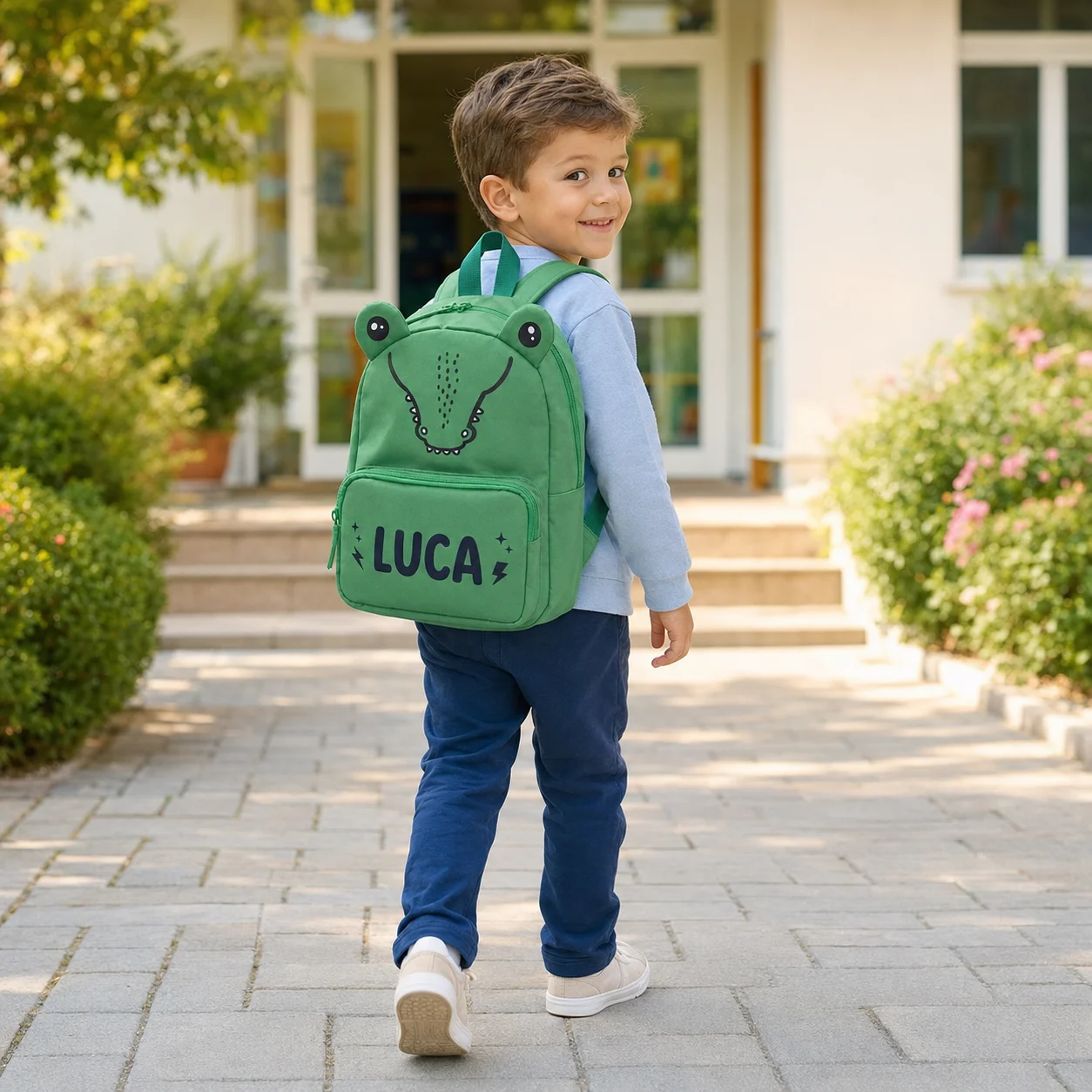Rucsac personalizat pentru copii Crocodil - Zooni