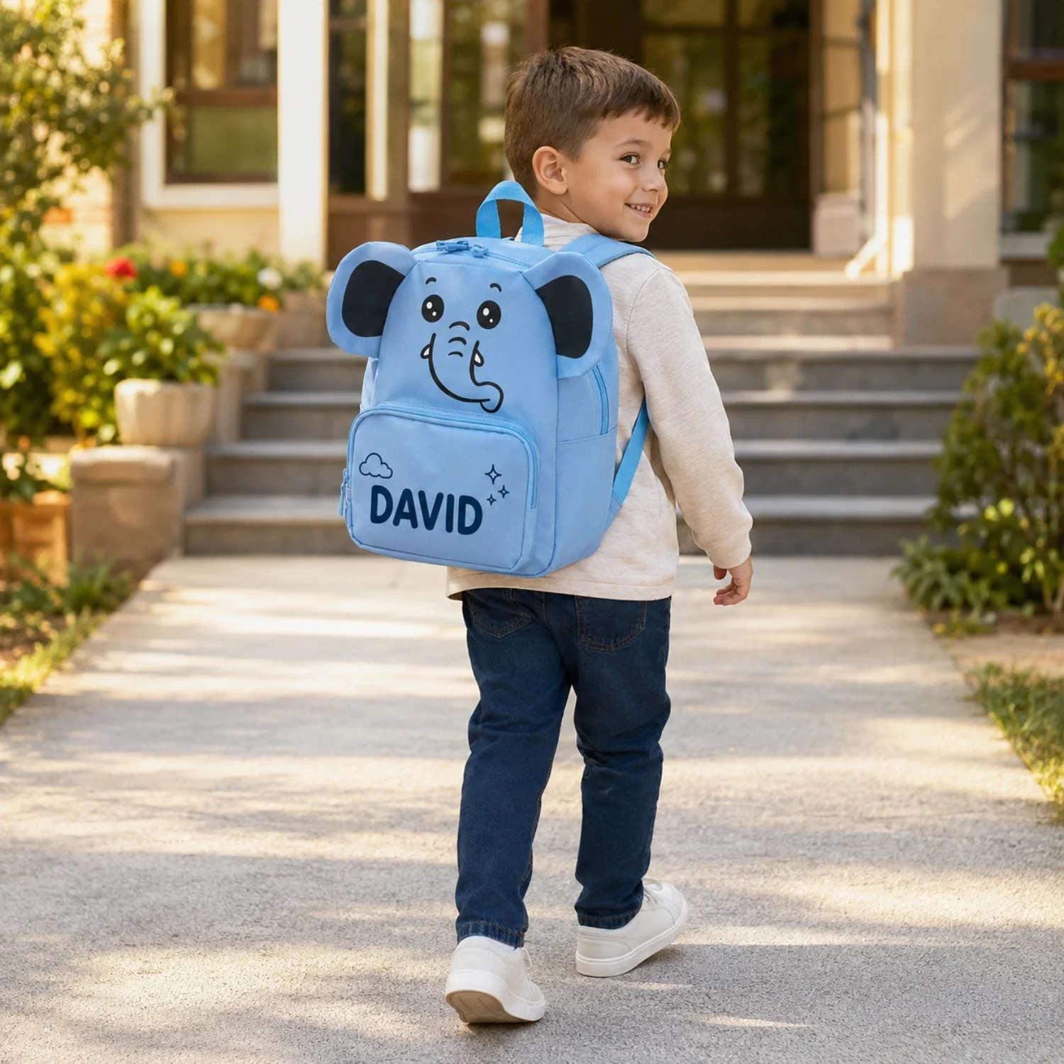 Rucsac personalizat pentru copii Elefant - Zooni