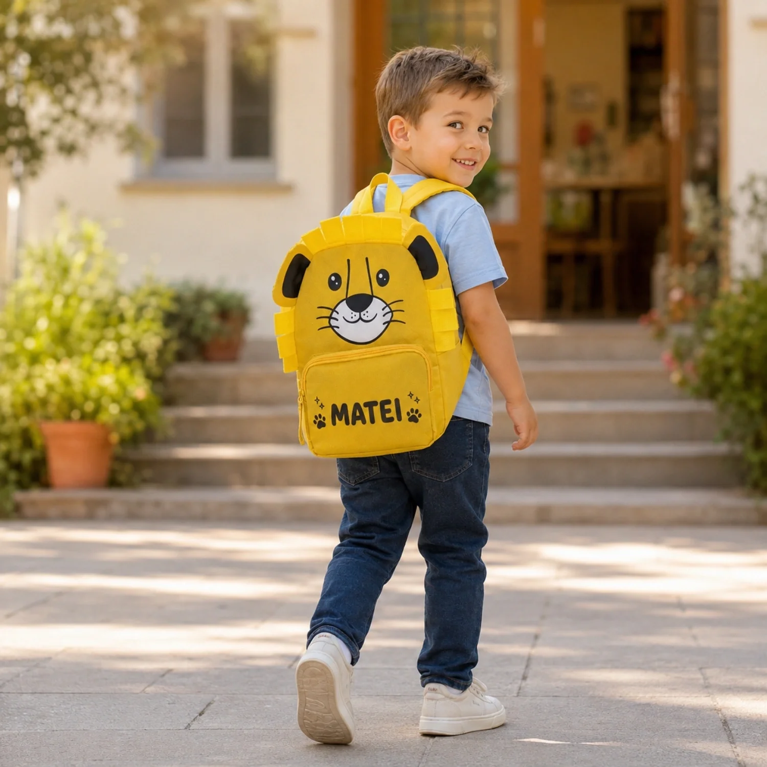 Rucsac personalizat pentru copii Leu - Zooni