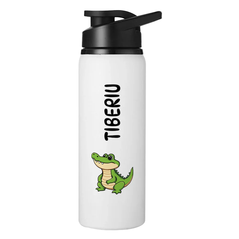 Bidon metalic personalizat pentru copii Crocodil - Minini