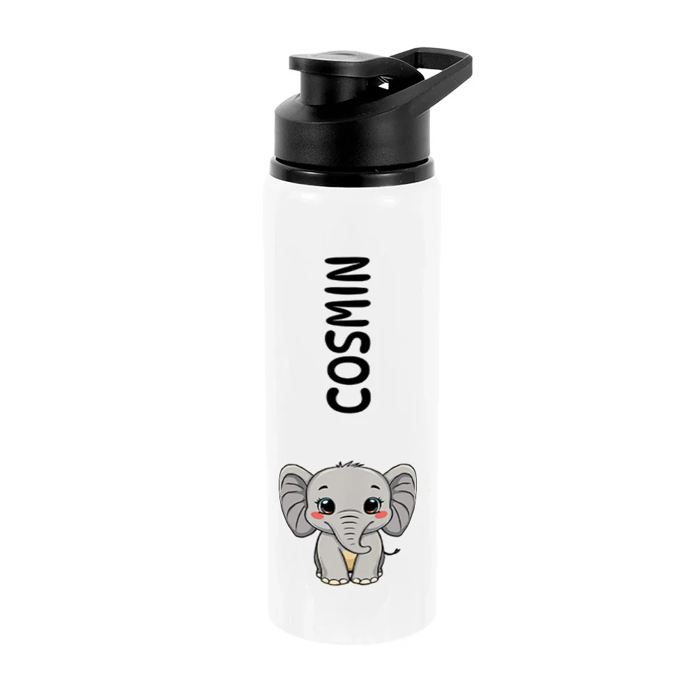 Bidon metalic personalizat pentru copii Elefant - Minini