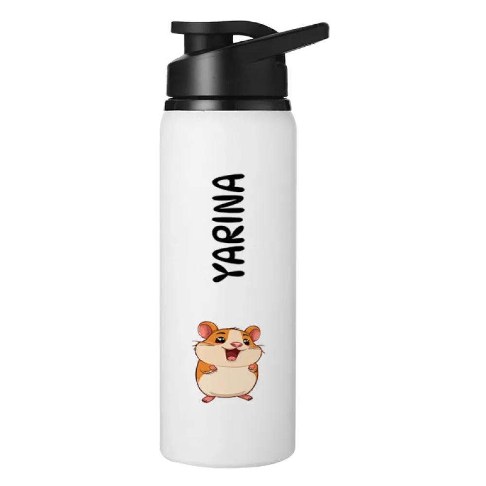 Bidon metalic personalizat pentru copii Hamster - Minini