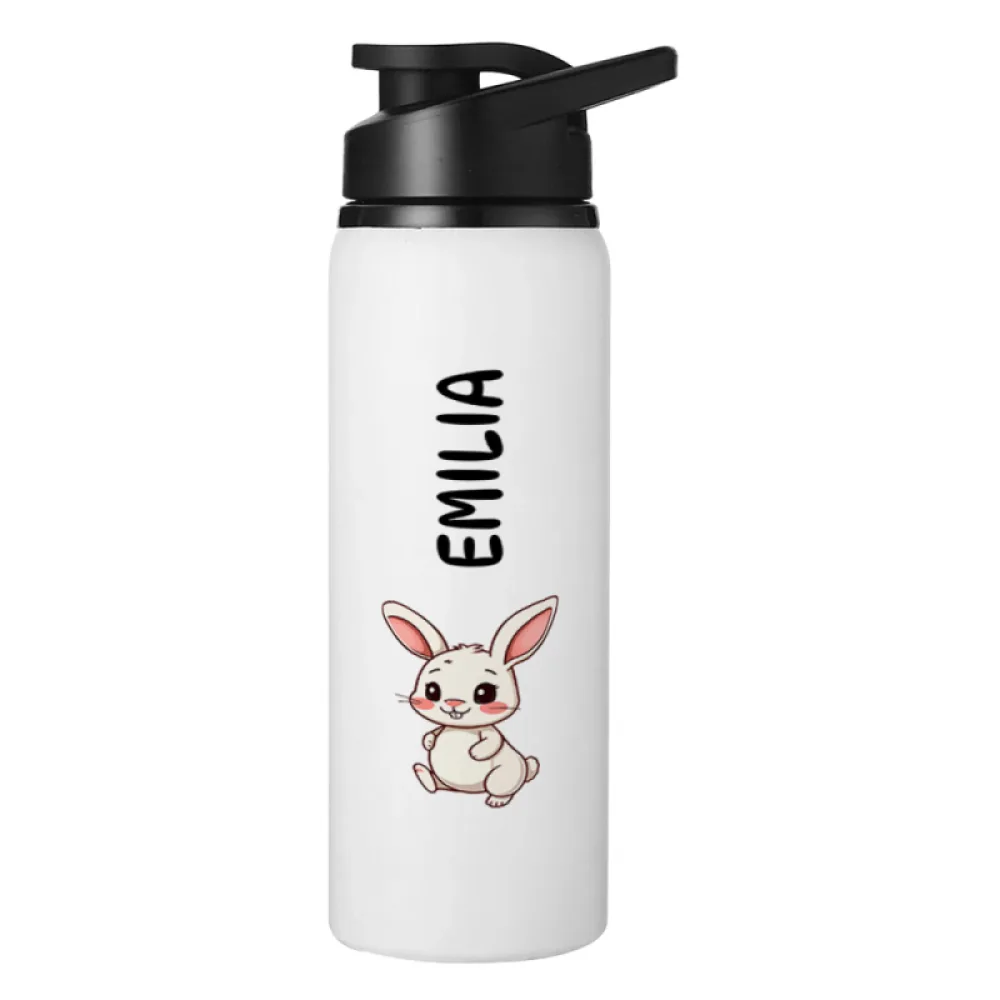 Bidon metalic personalizat pentru copii Iepuraș - Minini
