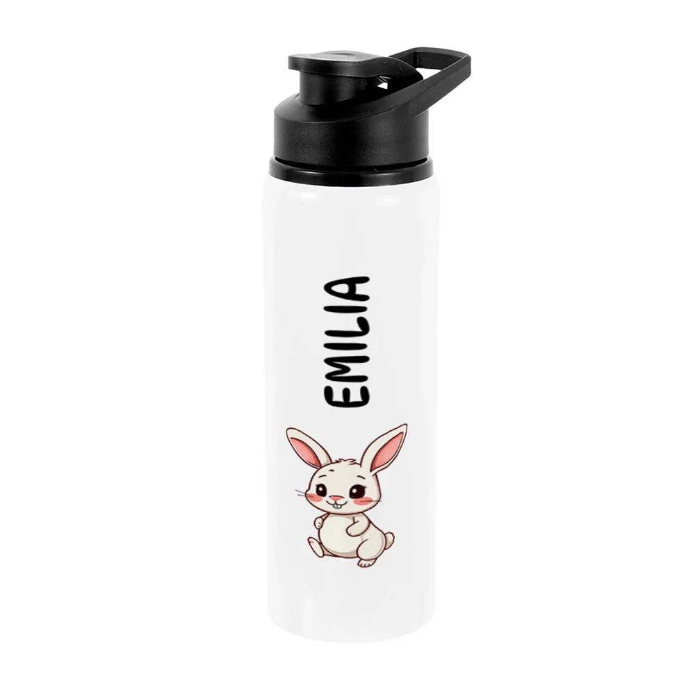 Bidon metalic personalizat pentru copii Iepuraș - Minini