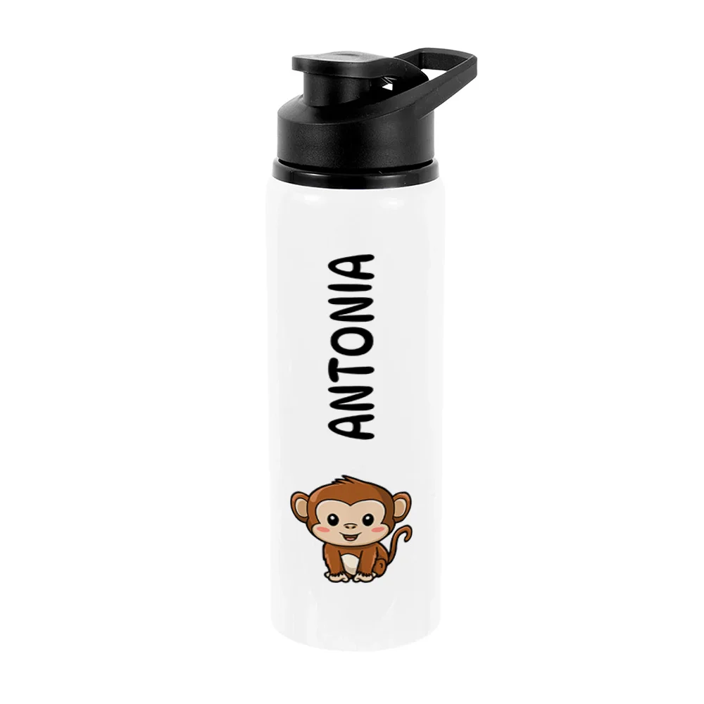 Bidon metalic personalizat pentru copii Maimuță - Minini