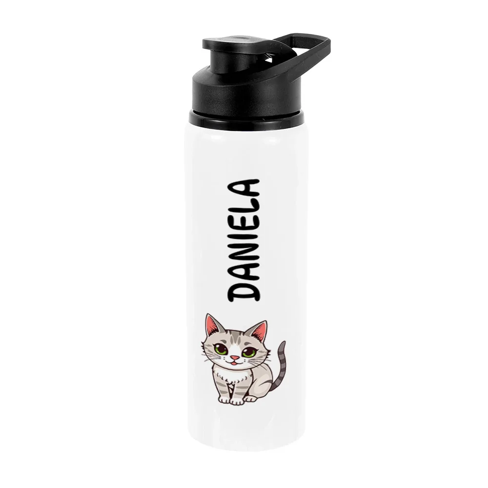 Bidon metalic personalizat pentru copii Pisicuță - Minini