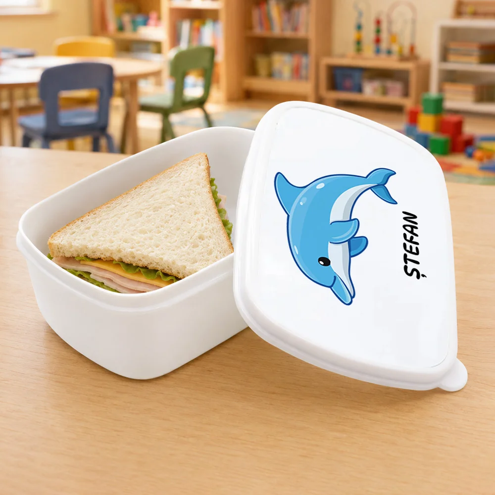 Cutie pentru prânz personalizată pentru copii Delfin - Minini