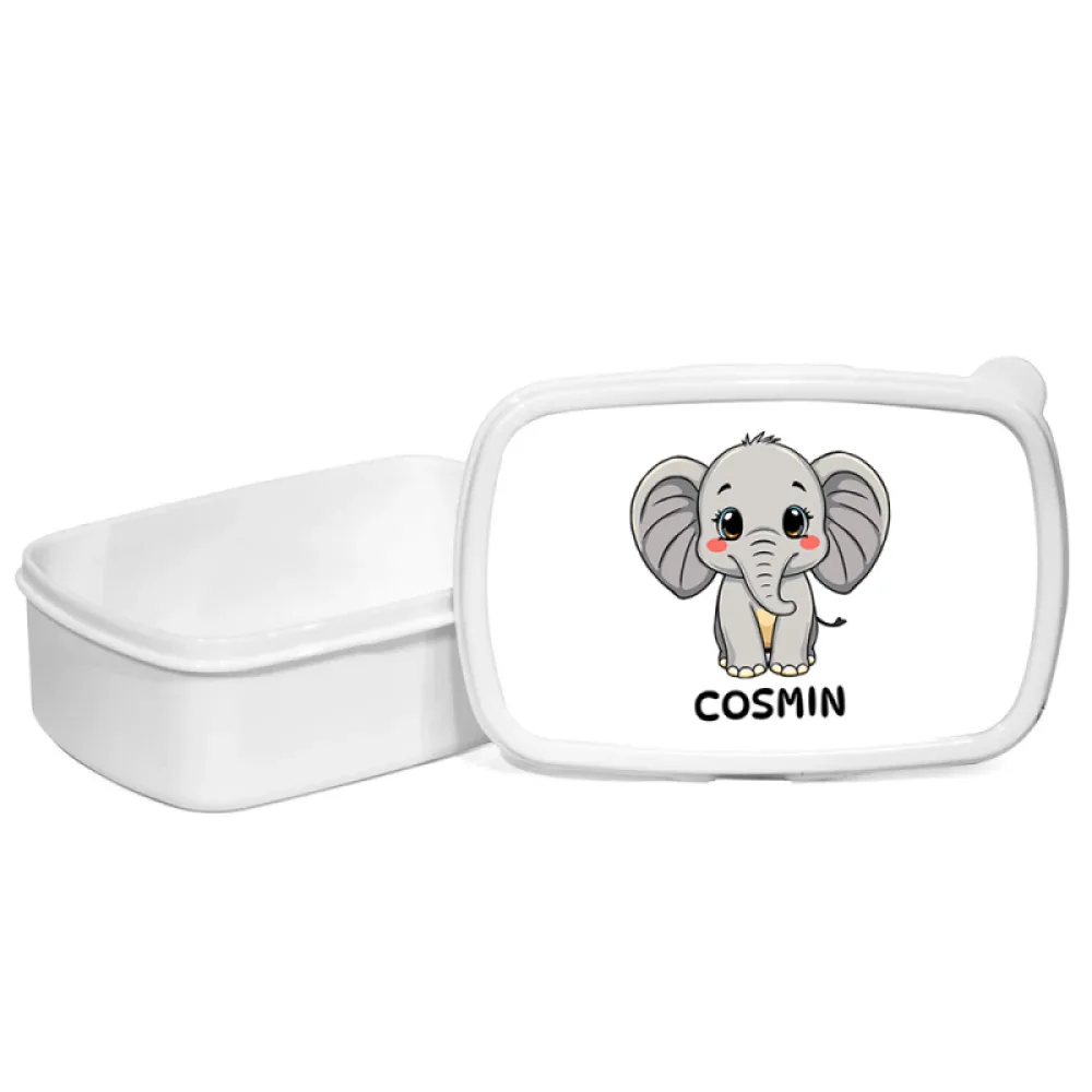 Cutie pentru prânz personalizată pentru copii Elefant - Minini
