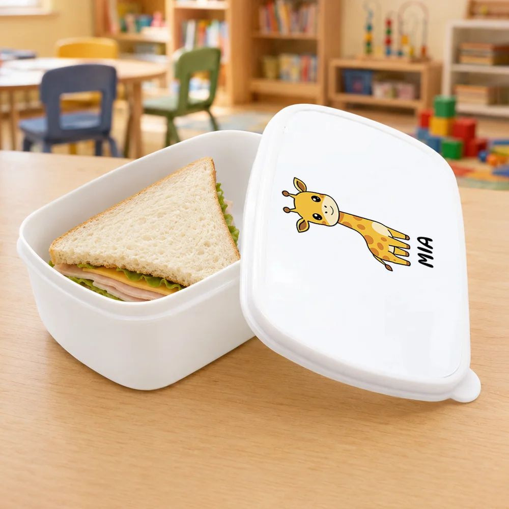 Cutie pentru prânz personalizată pentru copii Girafă - Minini