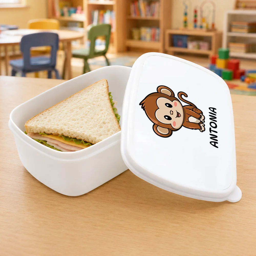 Cutie pentru prânz personalizată pentru copii Maimuță - Minini