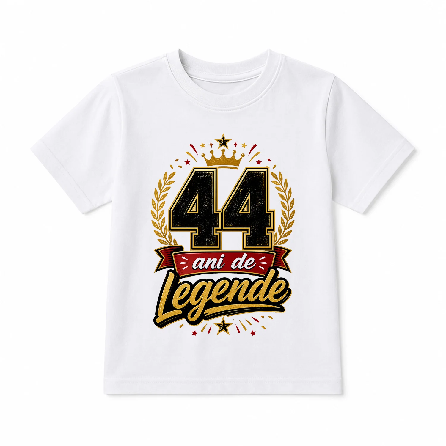 Tricou aniversar unisex cu mesaj amuzant „44 ani de legende”