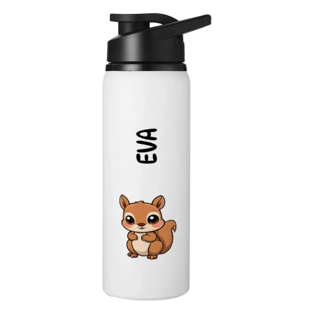 Bidon metalic personalizat pentru copii Veveriță - Minini