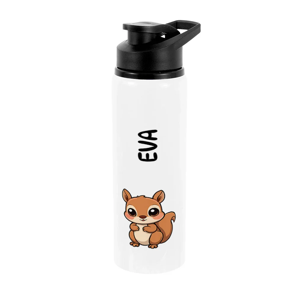 Bidon metalic personalizat pentru copii Veveriță - Minini