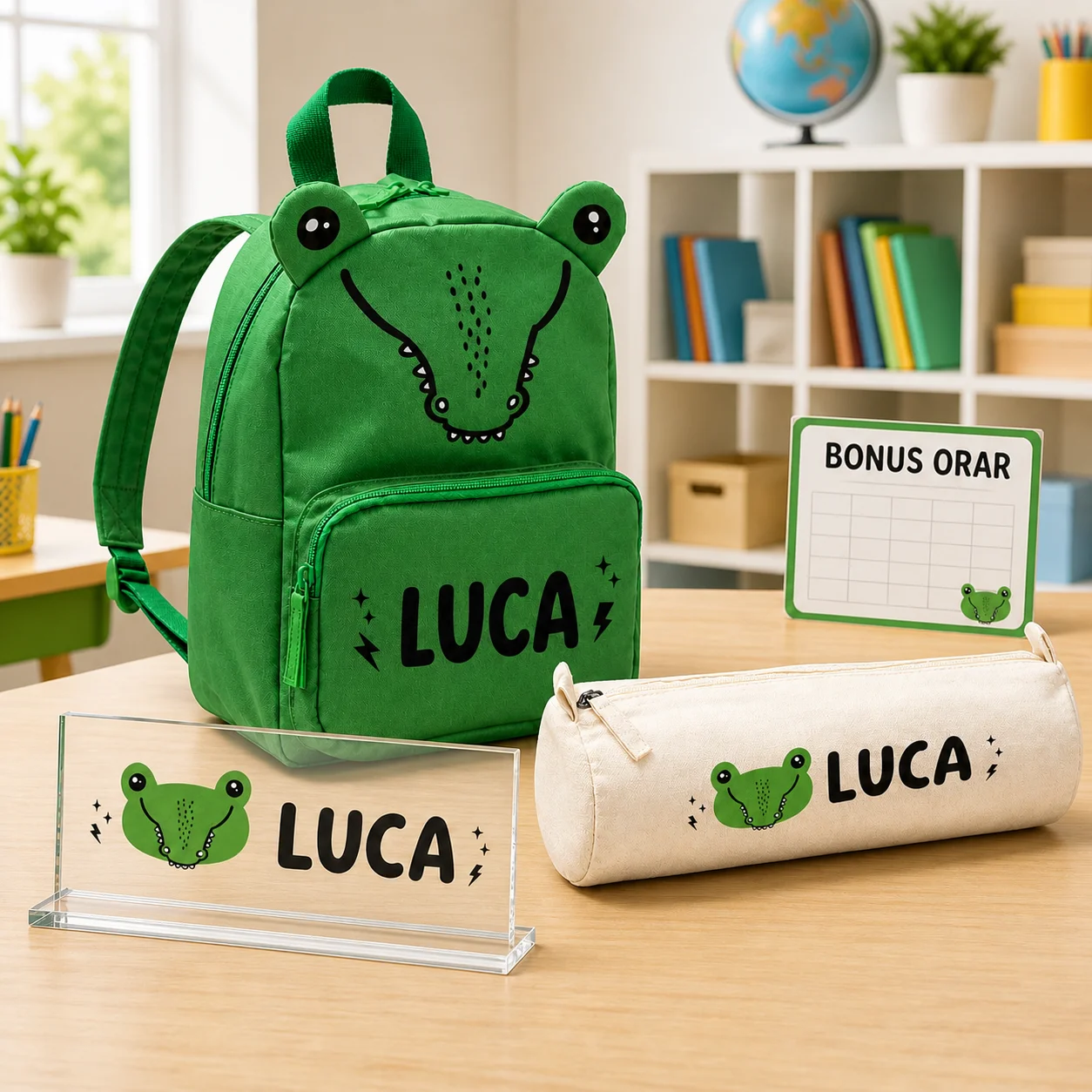 Set Prescolari personalizat Crocodil - Zooni