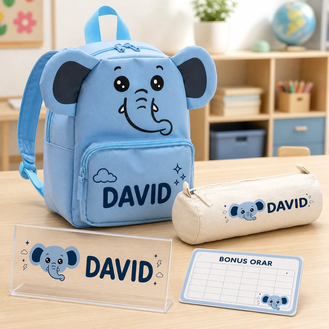Set Prescolari personalizat Elefant - Zooni