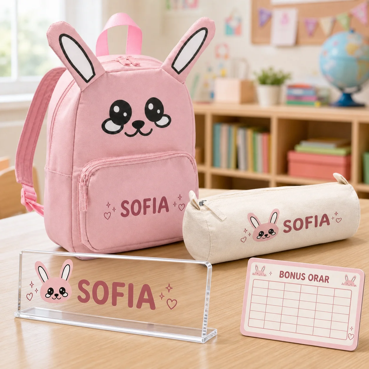Set Prescolari personalizat Iepure - Zooni
