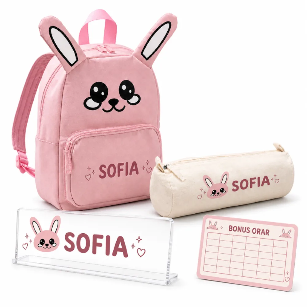 Set Prescolari personalizat Iepure - Zooni