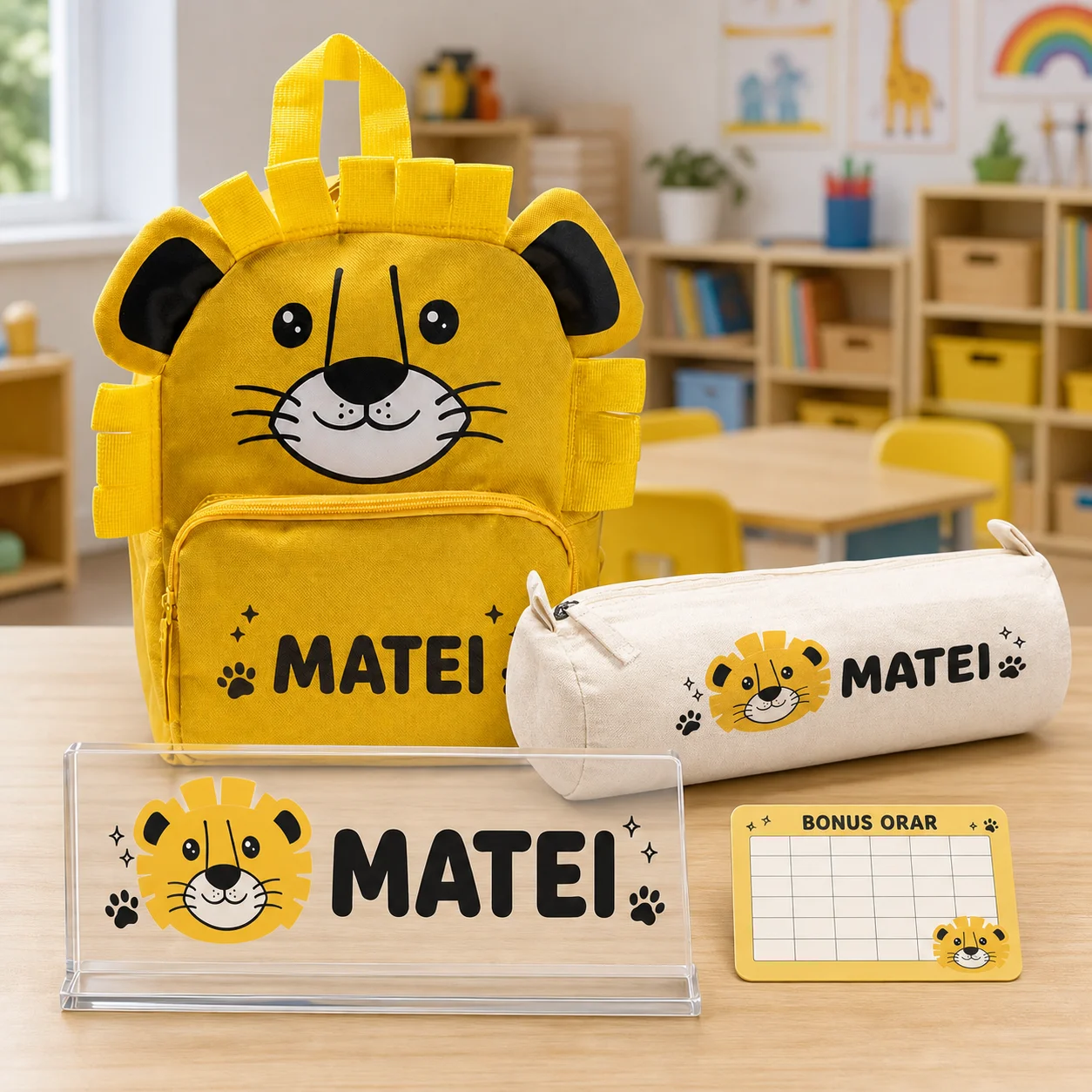 Set Prescolari personalizatLeu - Zooni
