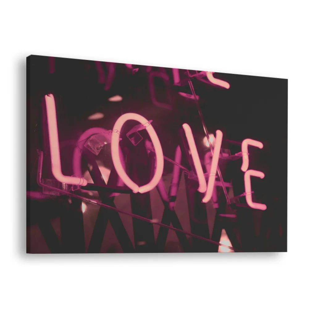 Tablou canvas orizontal Love Neon
