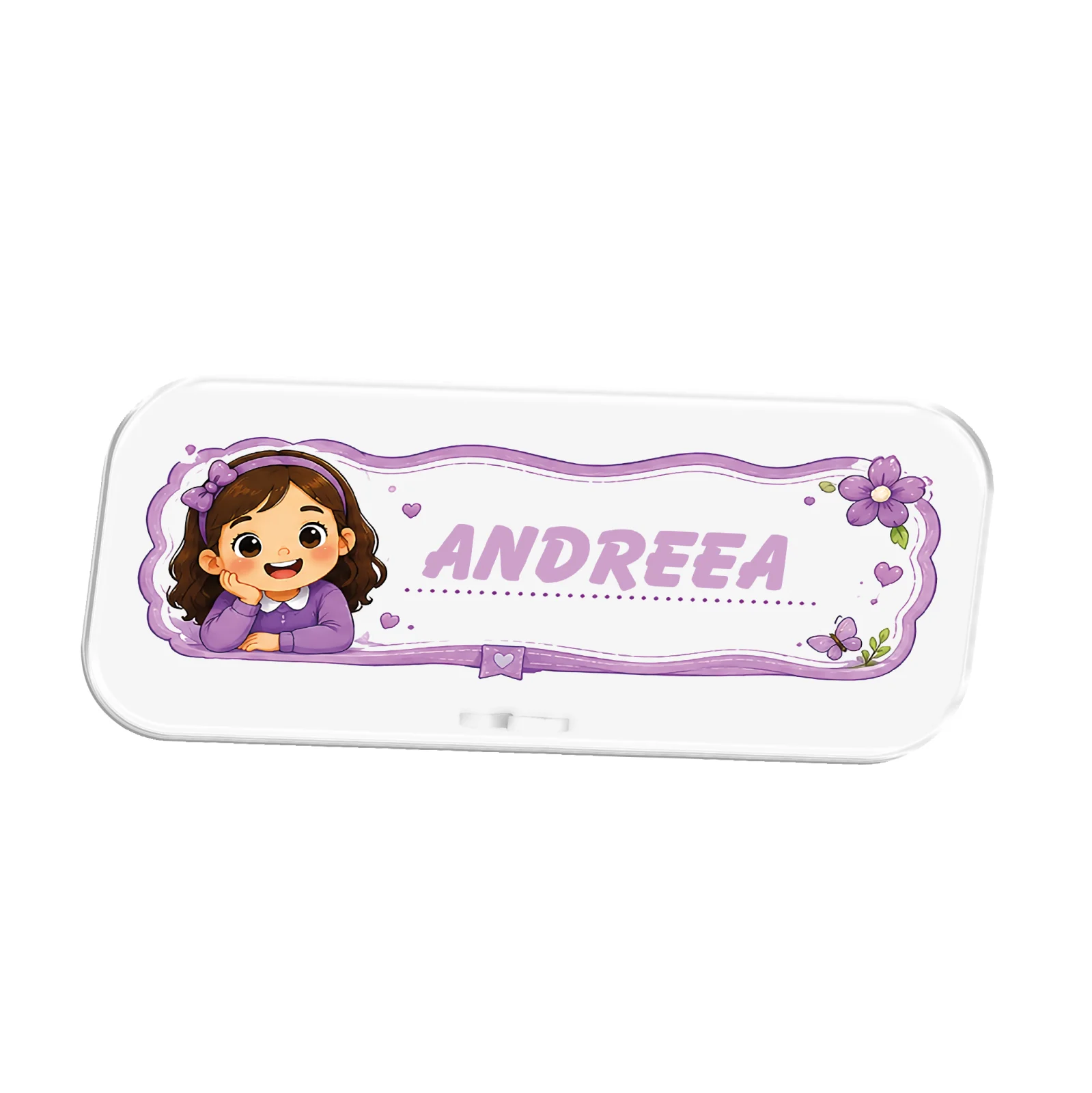 Plăcuță de masă personalizată cu nume - Fată Mov - Explore