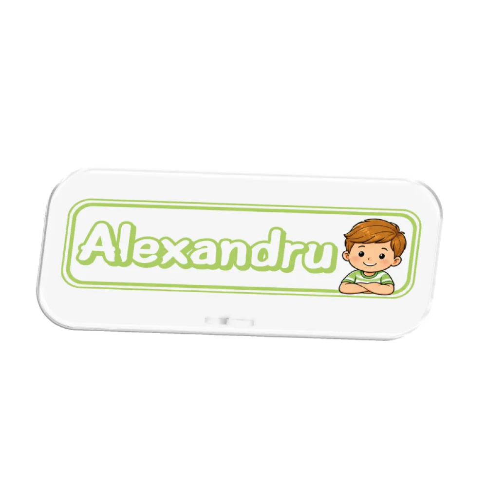 Plăcuță de masă personalizată cu nume – Băiat blond - New Start