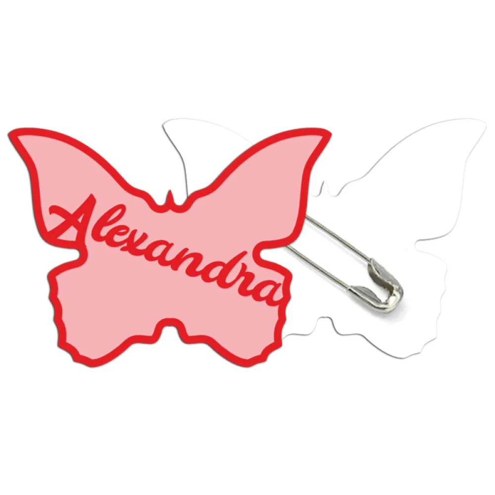Ecuson personalizat cu nume - Fluture