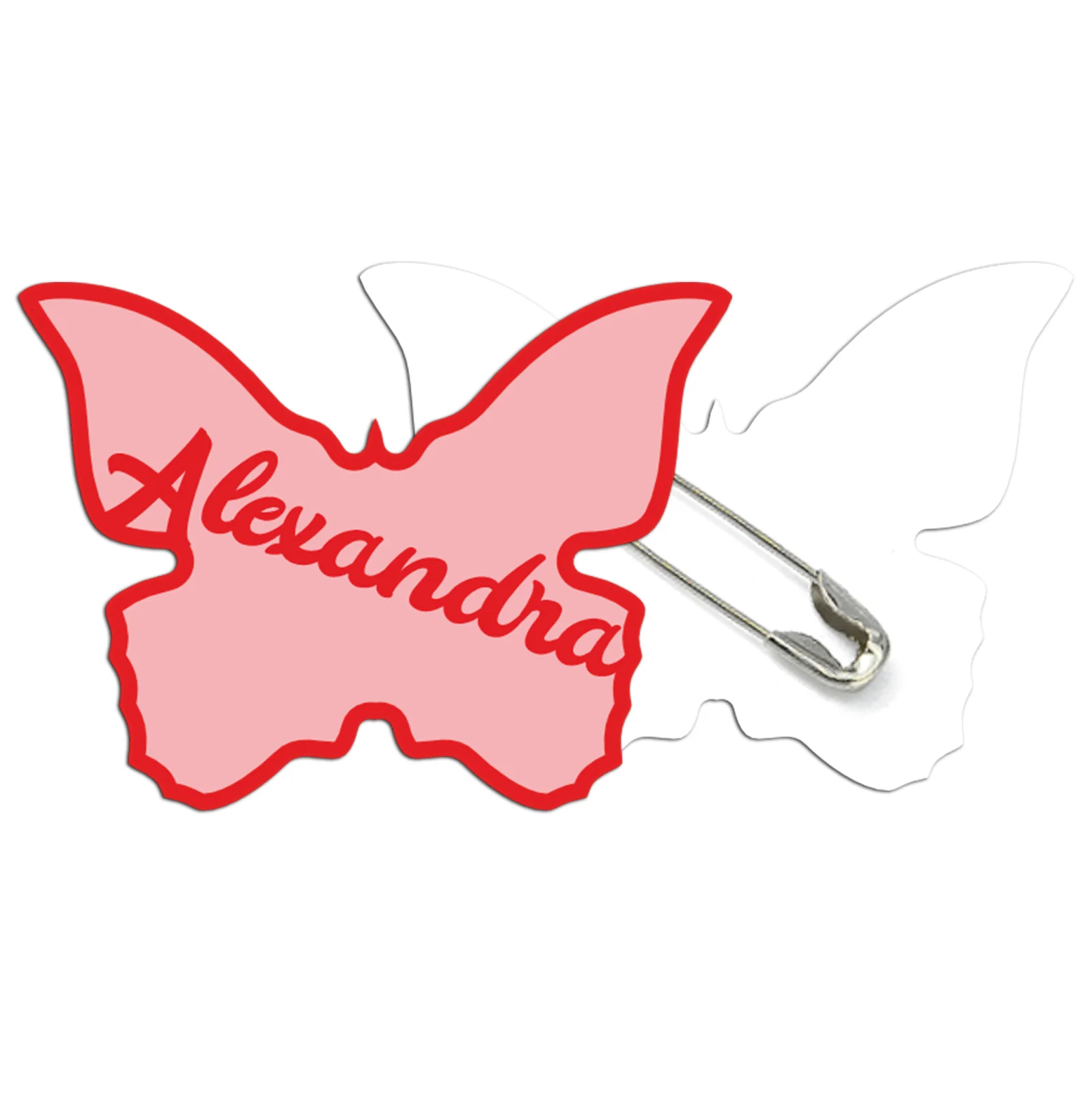 Ecuson personalizat cu nume - Fluture