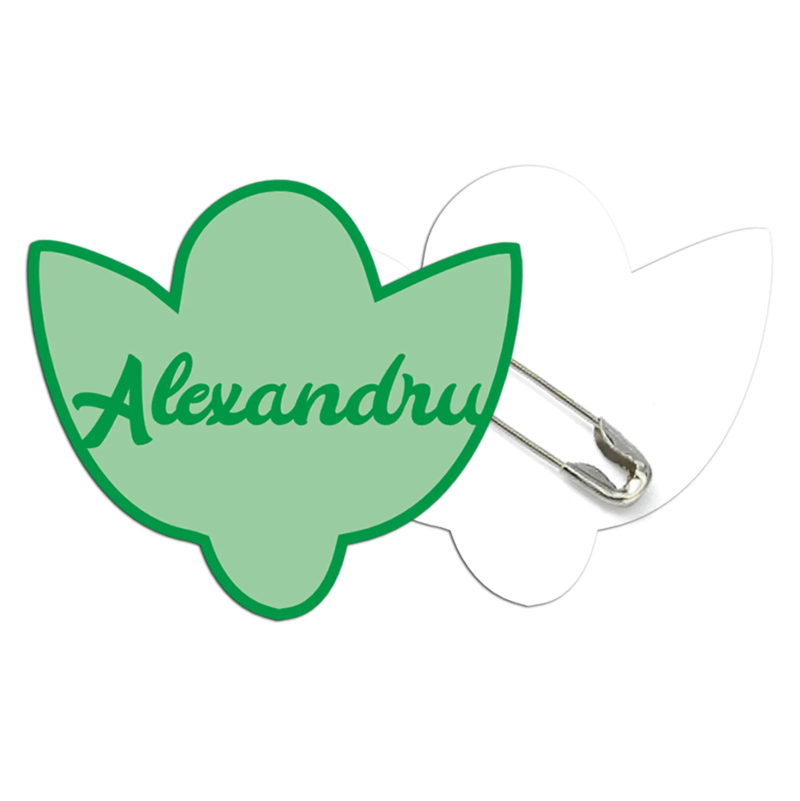 Ecuson personalizat cu nume - Floare