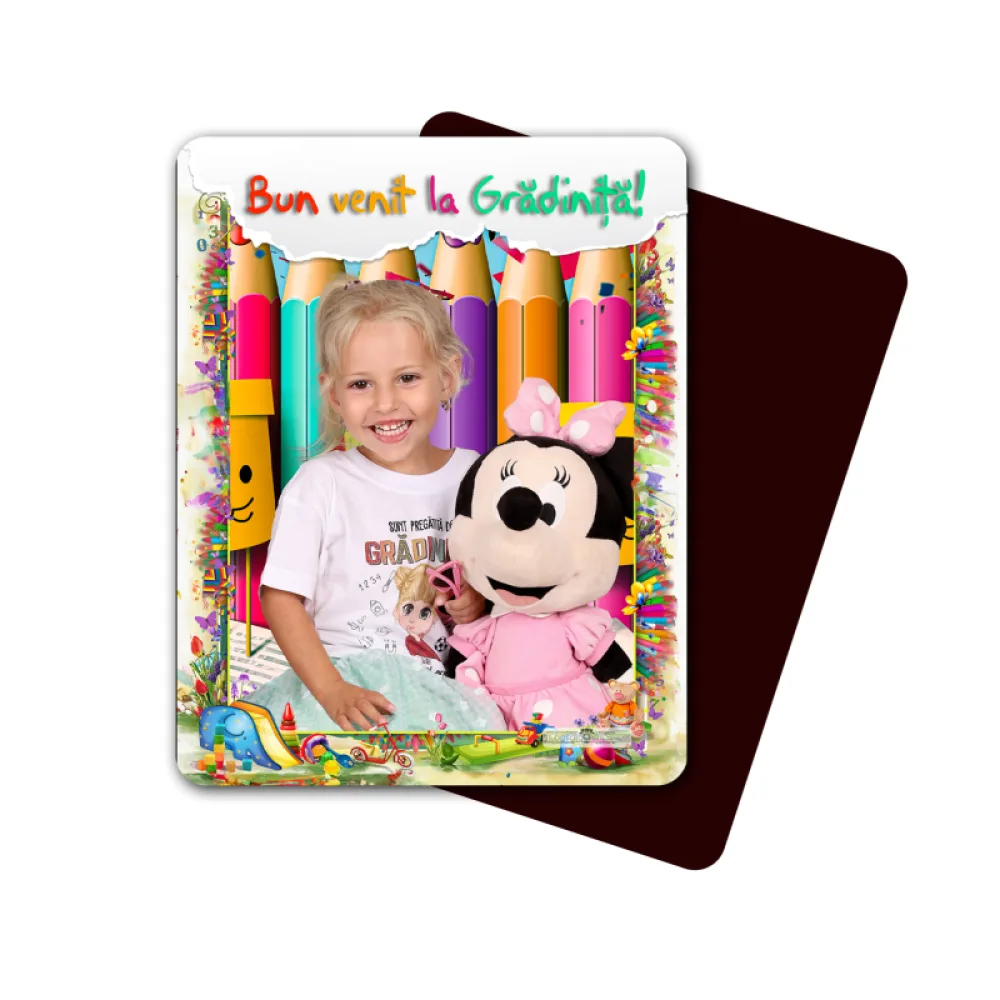 Magnet personalizat cu poză - Bun venit la grădiniță