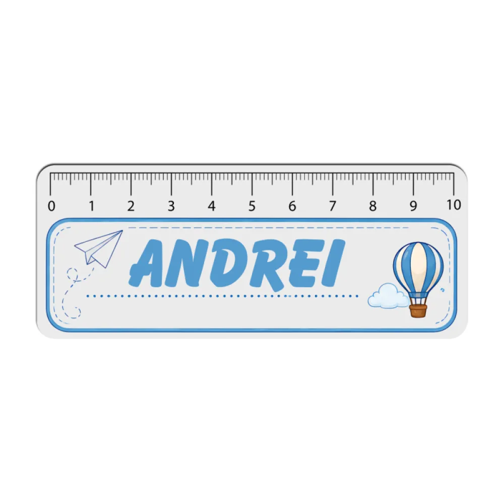 Riglă liniară personalizată Balon - Back to School