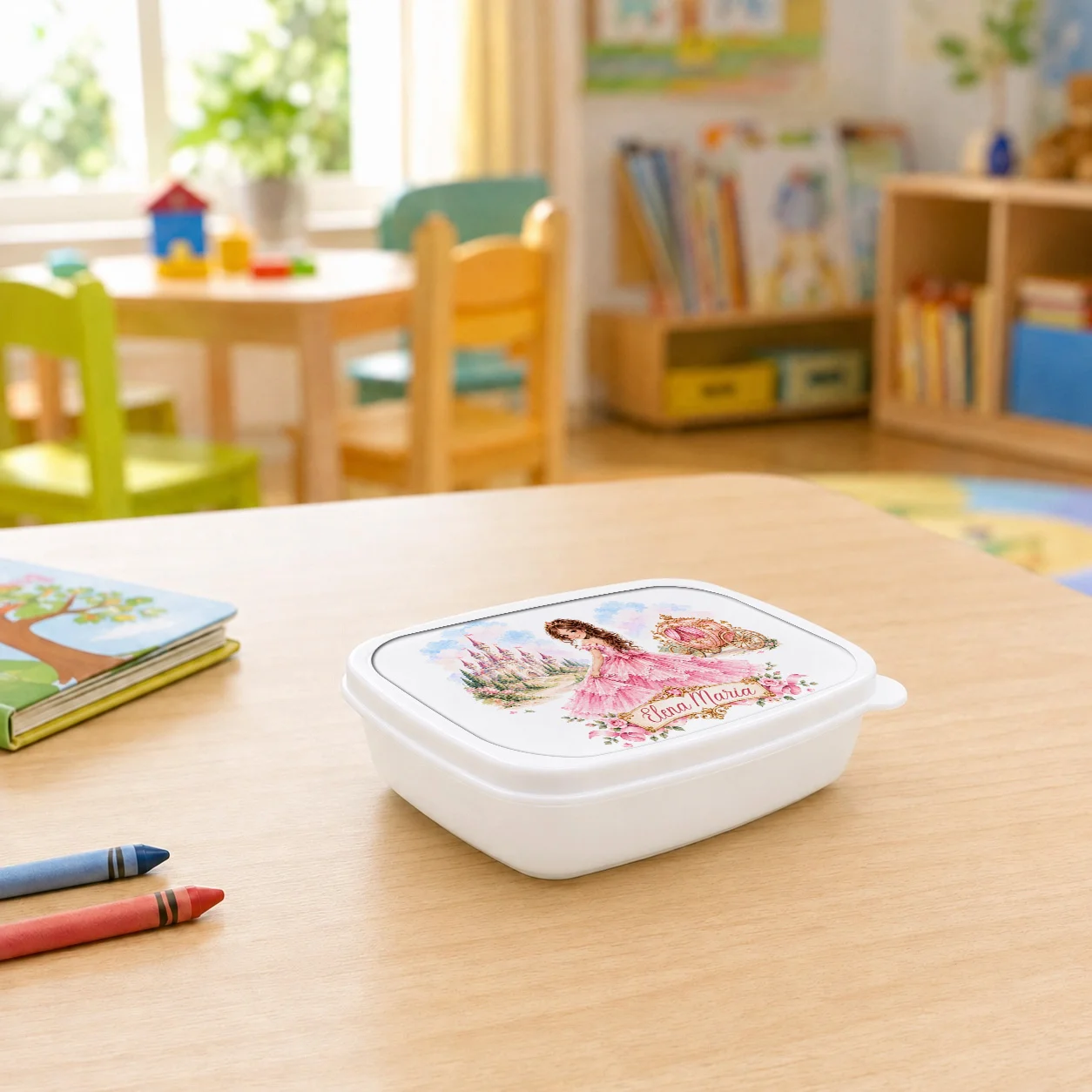 Cutie pentru prânz personalizată cu nume – Prințesă de Poveste