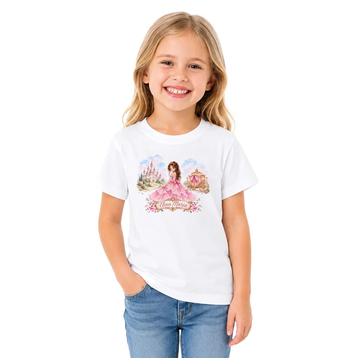Tricou personalizat cu nume – Prințesă de Poveste