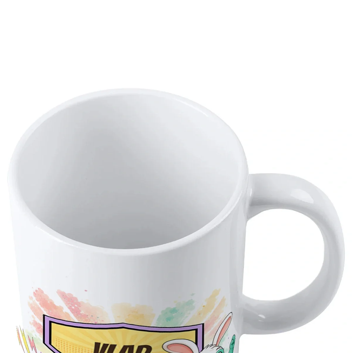 Cană ceramică personalizată pentru copii Iepurașul cel Rapid - Super Kids
