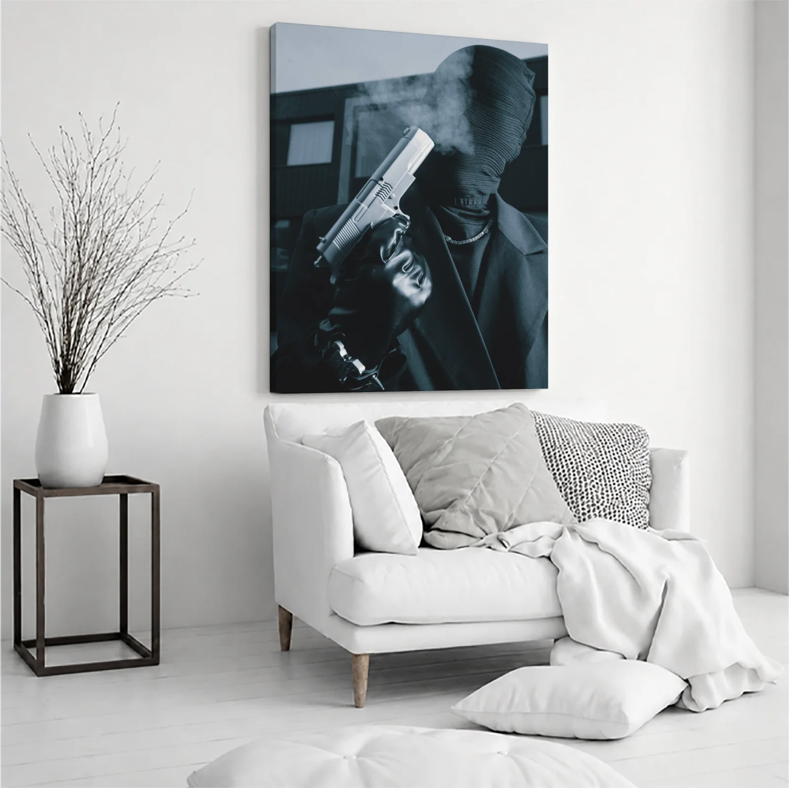 Tablou canvas vertical Black Face