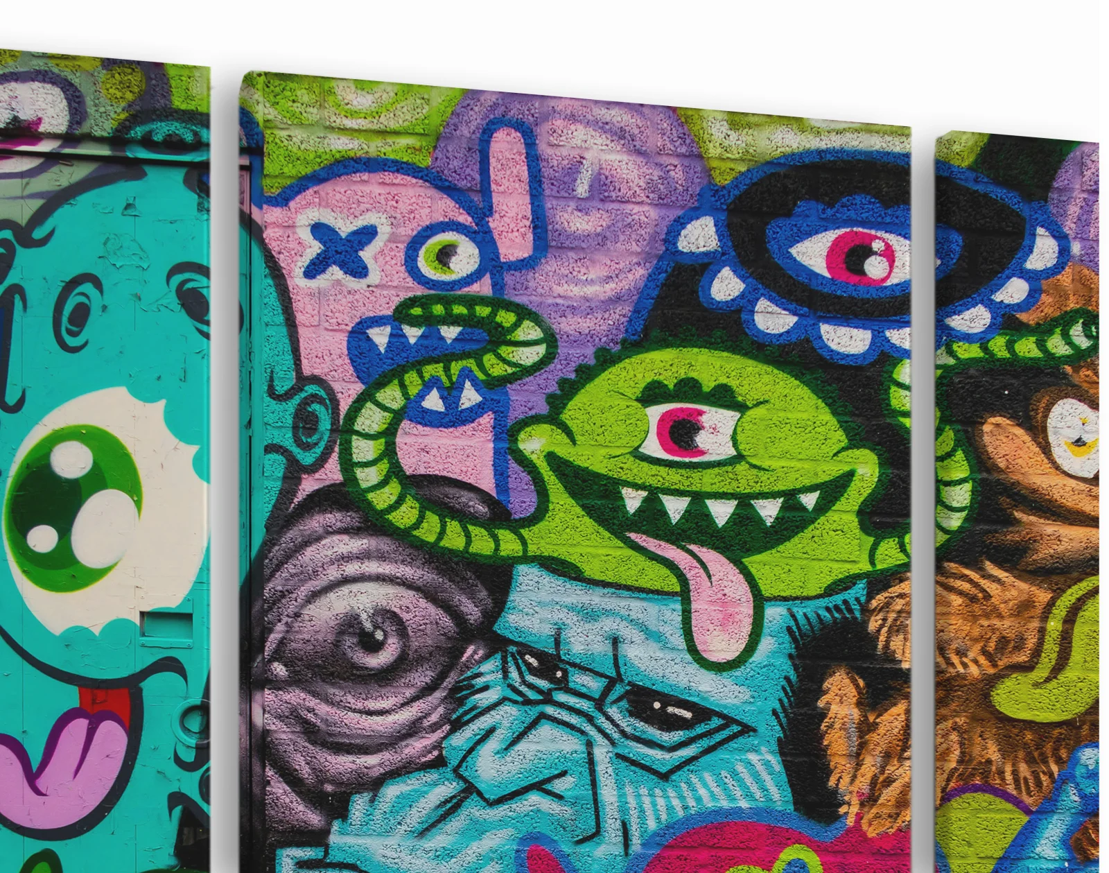 Tablou canvas 3 piese Graffity