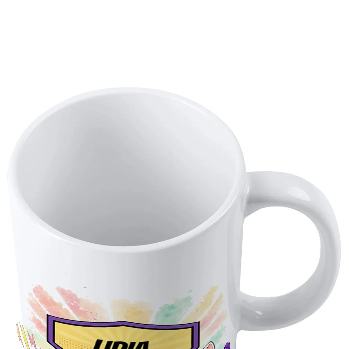 Cană ceramică personalizată pentru copii Pisicuța Inimoasă -  Super Kids
