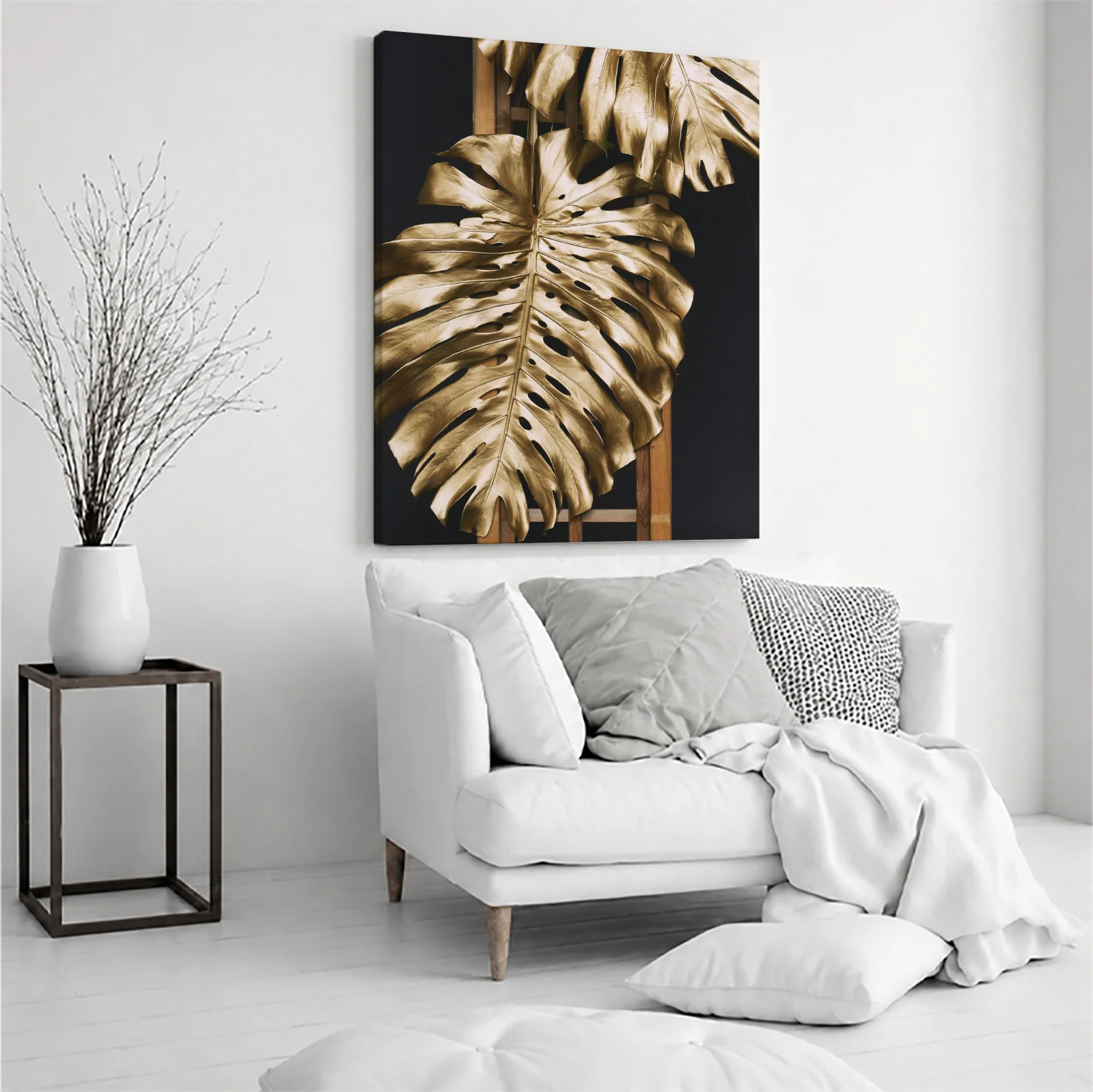 Tablou canvas vertical Gold Leaf
